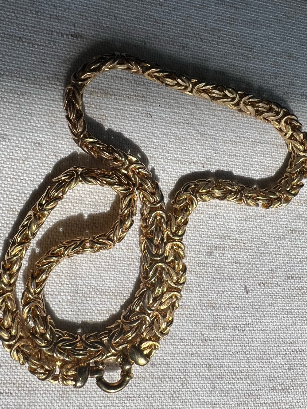 Vintage gold plated Byzantine 925 Sterling silver necklace